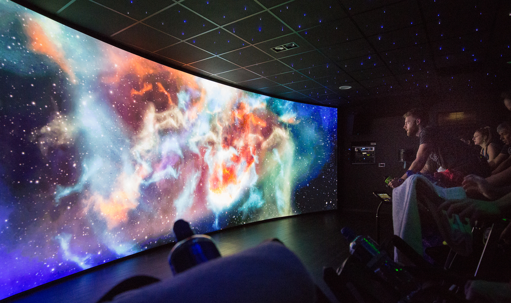 Immersive spin studio showing a space scene